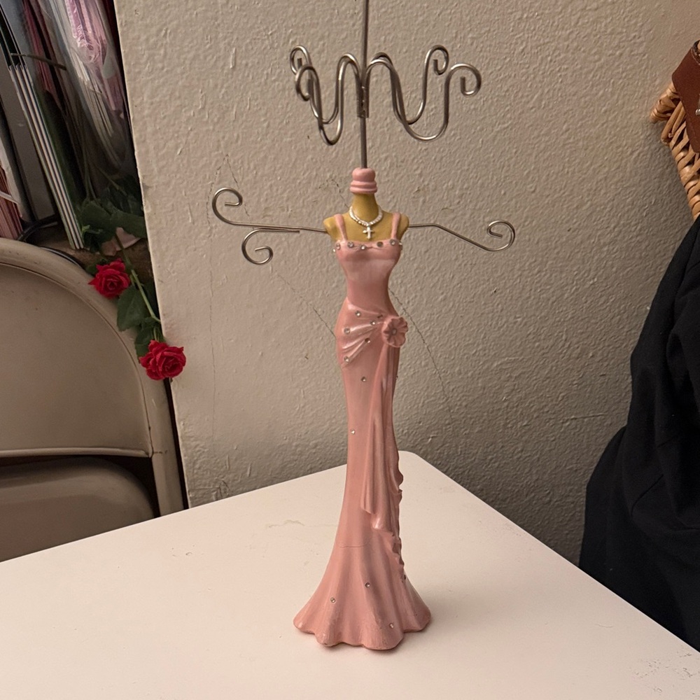 Pink Dress Jewelry Holder